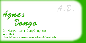agnes dongo business card